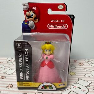 Princess Peach Super Mario Bros Nintendo Action Figure Mini NIB Jakks Pacific